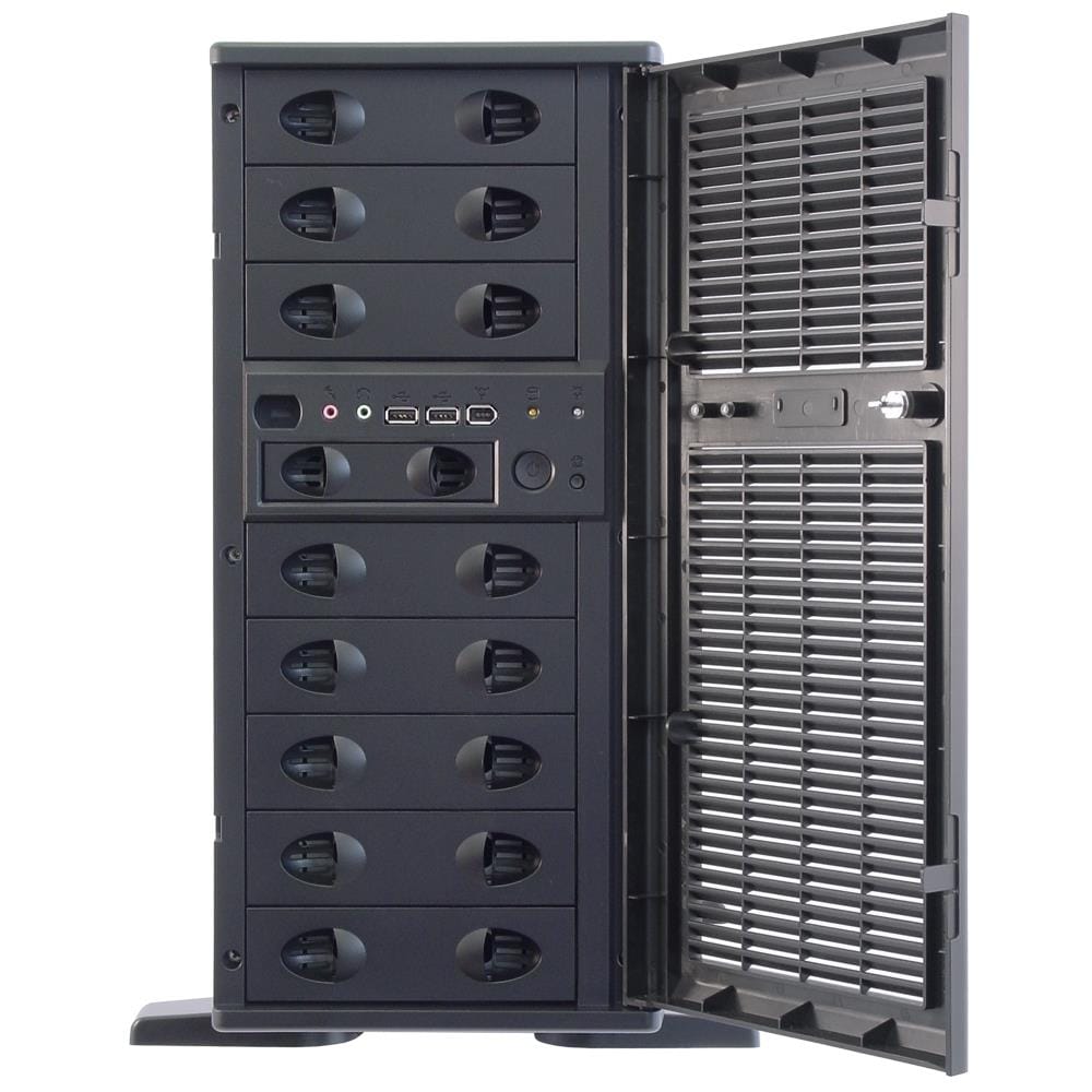 WH-01 B-B, no PSU, Midi-Tower, Server, ATX, Nero - Foto 1